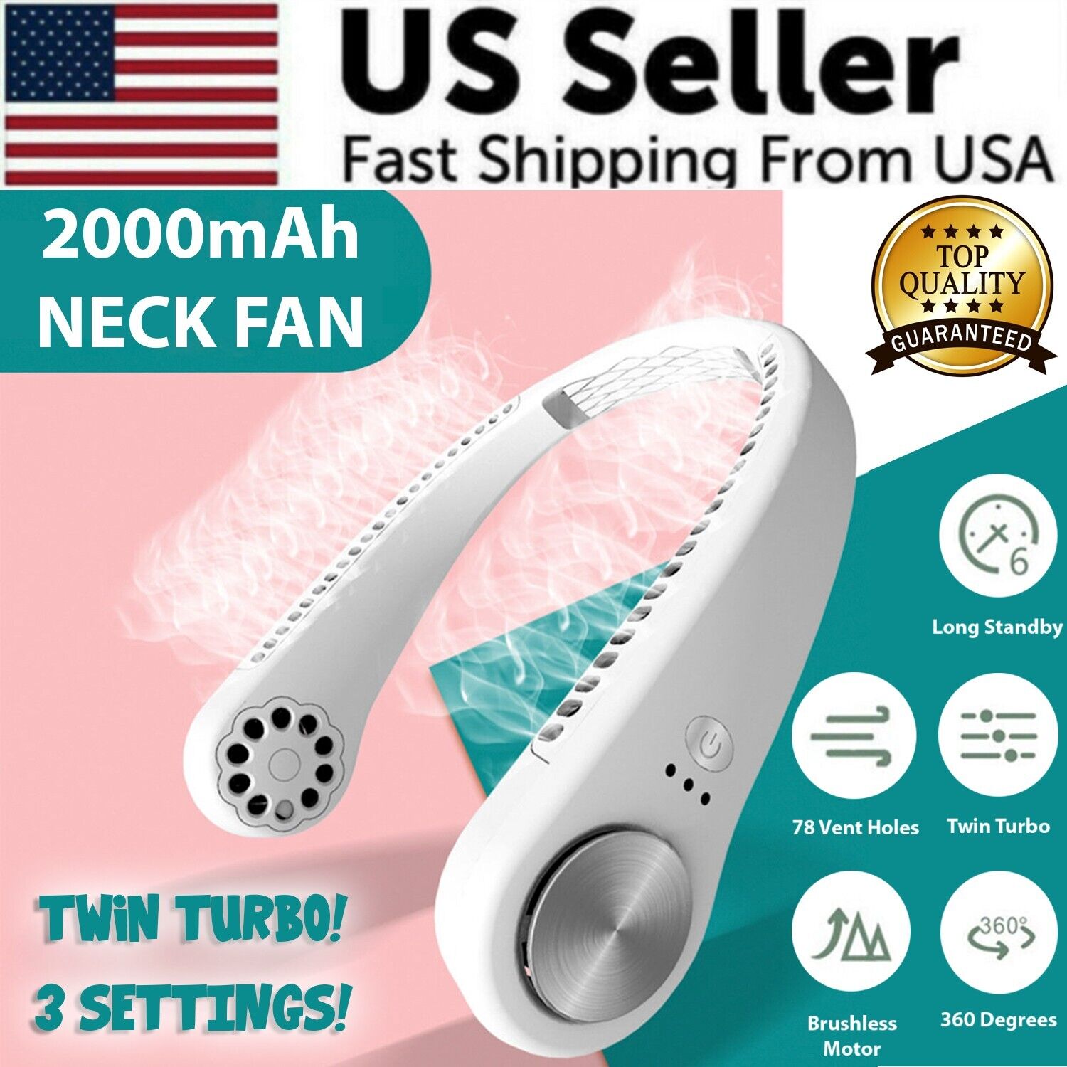 COLDFRONT Breeze — Cordless Neck Fan